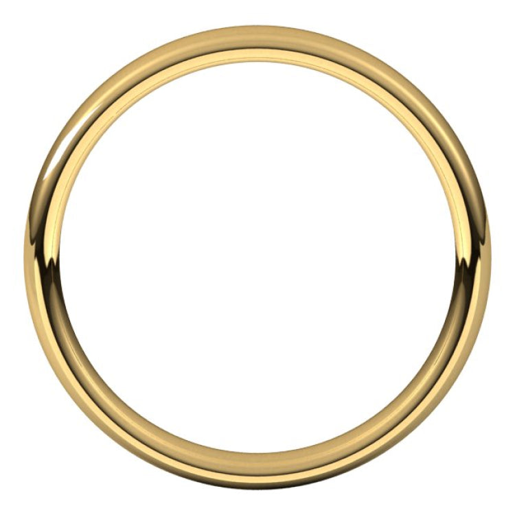 14K Yellow Gold 3.5 mm Comfort-Fit European-Style Band Size 11.5