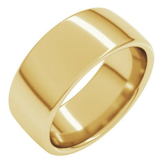 14K Yellow Gold 8 mm Comfort-Fit European-Style Band Size 6.5