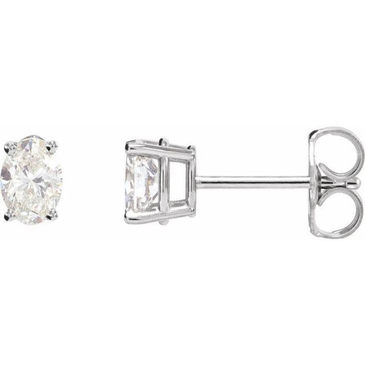 Sterling Silver 1/3 CTW Lab-Grown Diamond Earrings