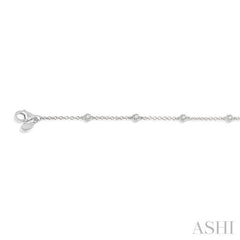 1/4 Ctw Circular Mount Round Cut Diamond Station Bracelet in 14K White Gold