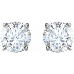 14K White Gold 1 CTW Natural White Diamond Earrings