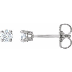 14K White Gold 1/5 CTW Natural White Diamond Earrings