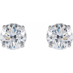 14K White Gold 1 1/2 CTW Lab-Grown White Diamond Earrings