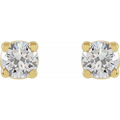 14K Yellow Gold 1/3 CTW Lab-Grown White Diamond Earrings