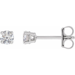 14K White Gold 1/4 CTW Lab-Grown White Diamond Earrings