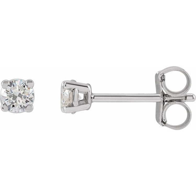14K White Gold 3 CTW Lab-Grown White Diamond Earrings