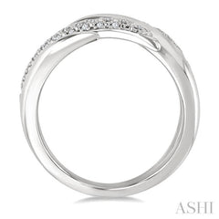 1/10 Ctw Open Center Claw Round Cut Diamond Bold Fashion Band in Sterling Silver
