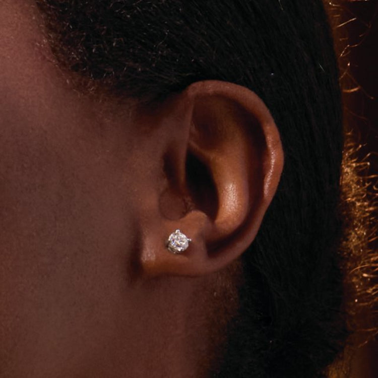 Sterling Silver 1/6 CTW Natural White Diamond Earrings