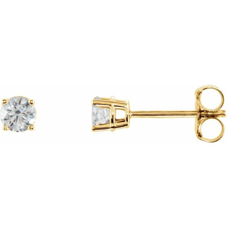 14K Yellow Gold 3/8 CTW Natural White Diamond Earrings