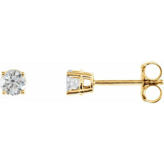 14K Yellow Gold 3/8 CTW Natural White Diamond Earrings