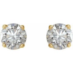 14K Yellow Gold 3/8 CTW Natural White Diamond Earrings