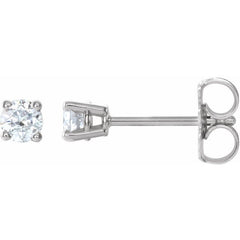 14K White Gold 3/8 CTW Natural White Diamond Earrings