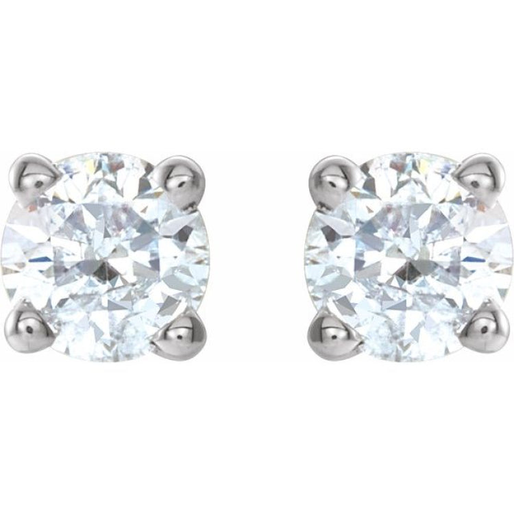14K White Gold 3/8 CTW Natural White Diamond Earrings